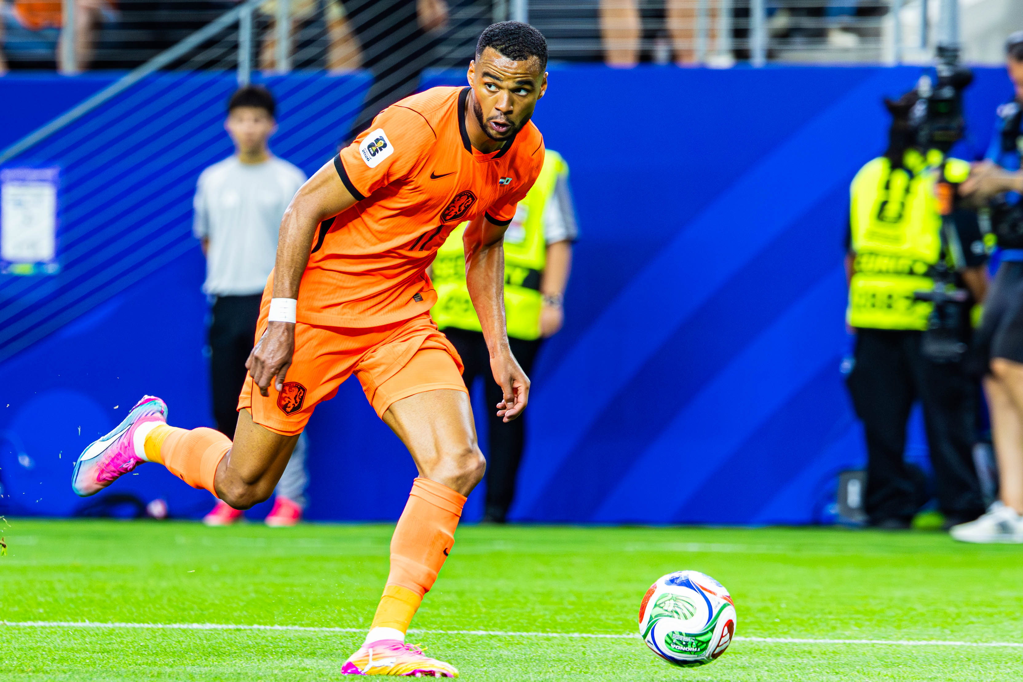 Netherlands forward Cody Gakpo (11) dribbles the ball down the field as we break down our Netherlands vs. Sweden prediction.