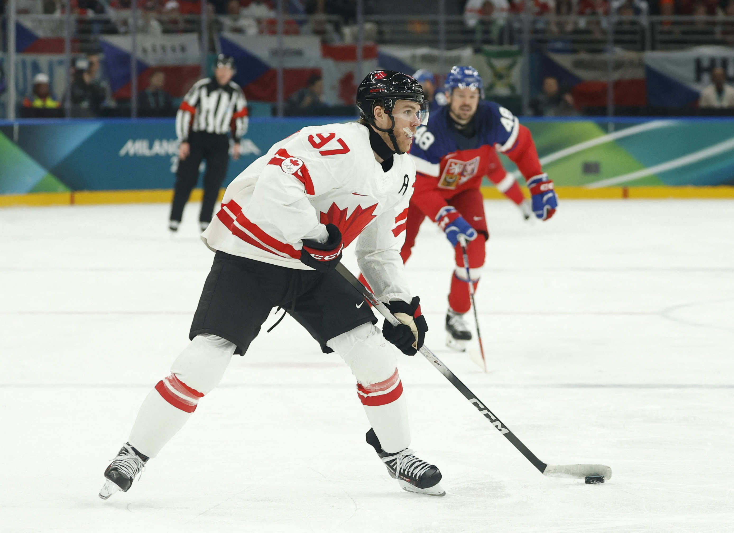 Connor McDavid in action as we provide our Canada vs. Czechia prediction and odds for today's quarterfinals.