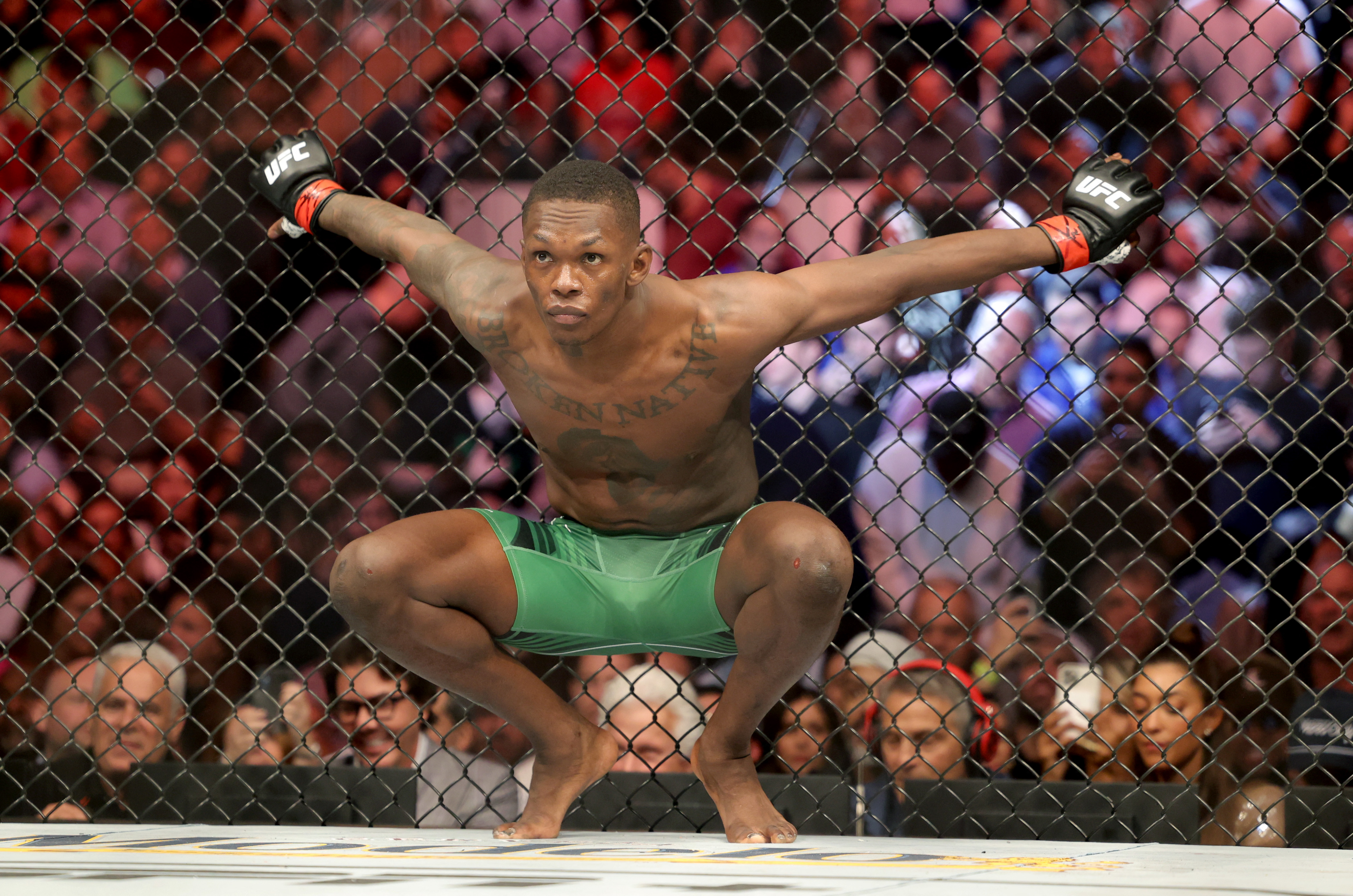 Israel Adesanya before a bout as we look at the best UFC Fight Night: Adesanya vs. Pyfer odds.