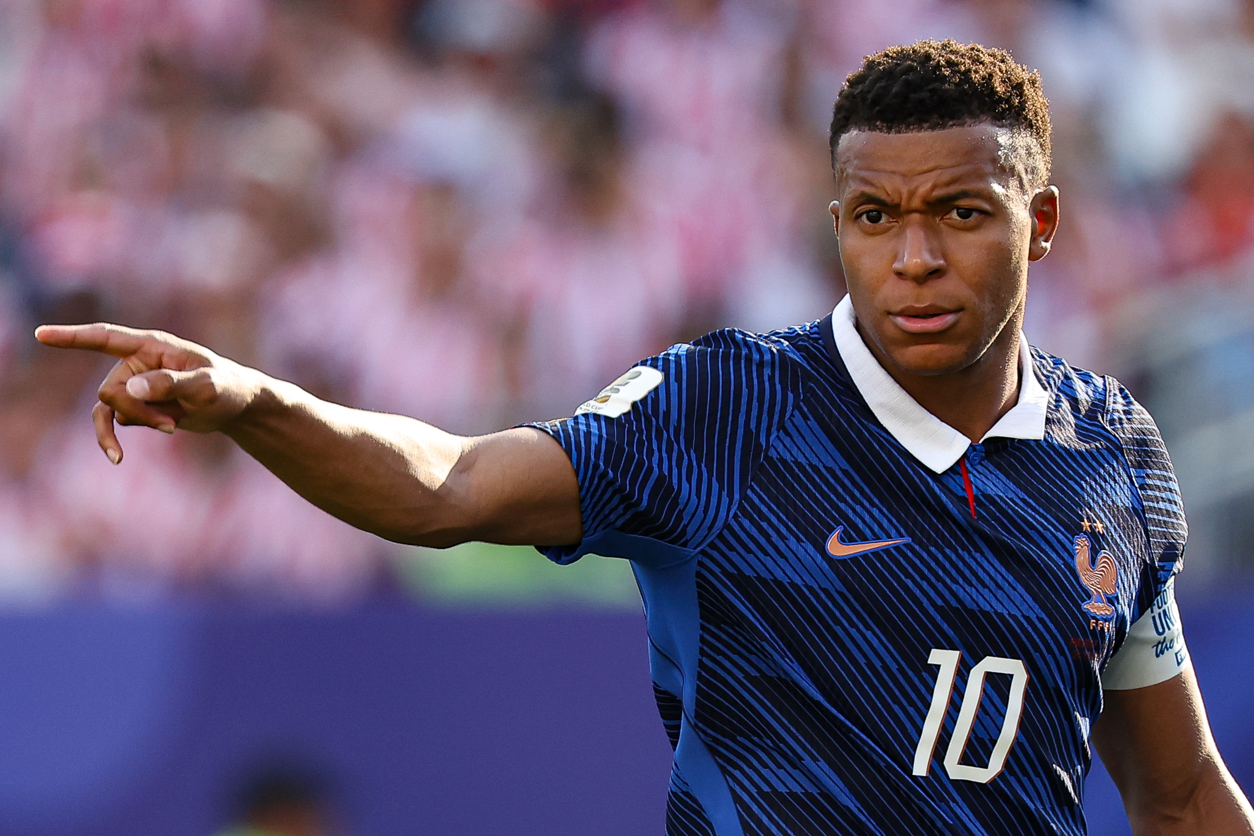 France forward Kylian Mbappe (10) in a game against as he is featured in our France vs. Morocco prediction.