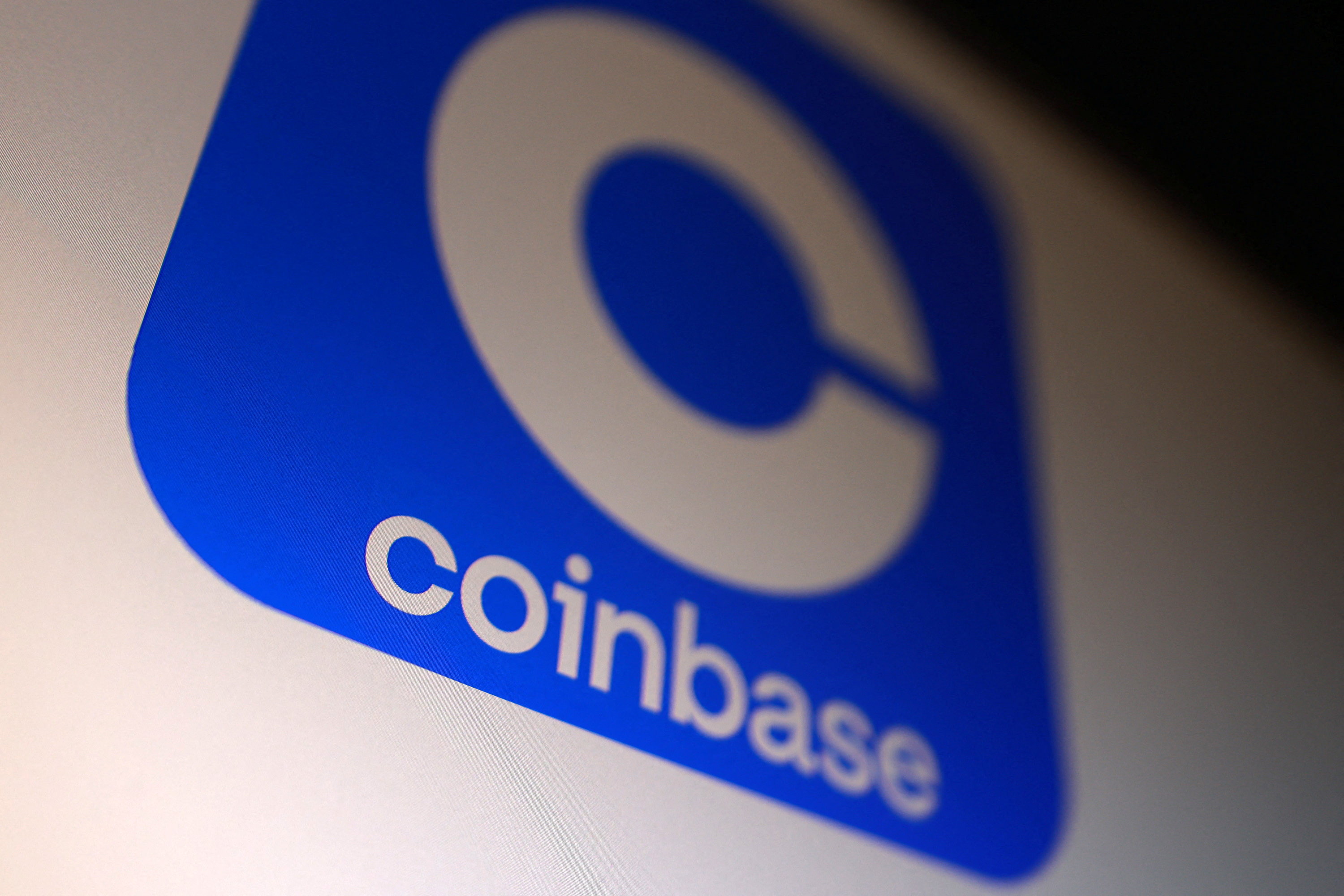 The Coinbase logo as we look at the company launching Kalshi prediction markets across all 50 states. 