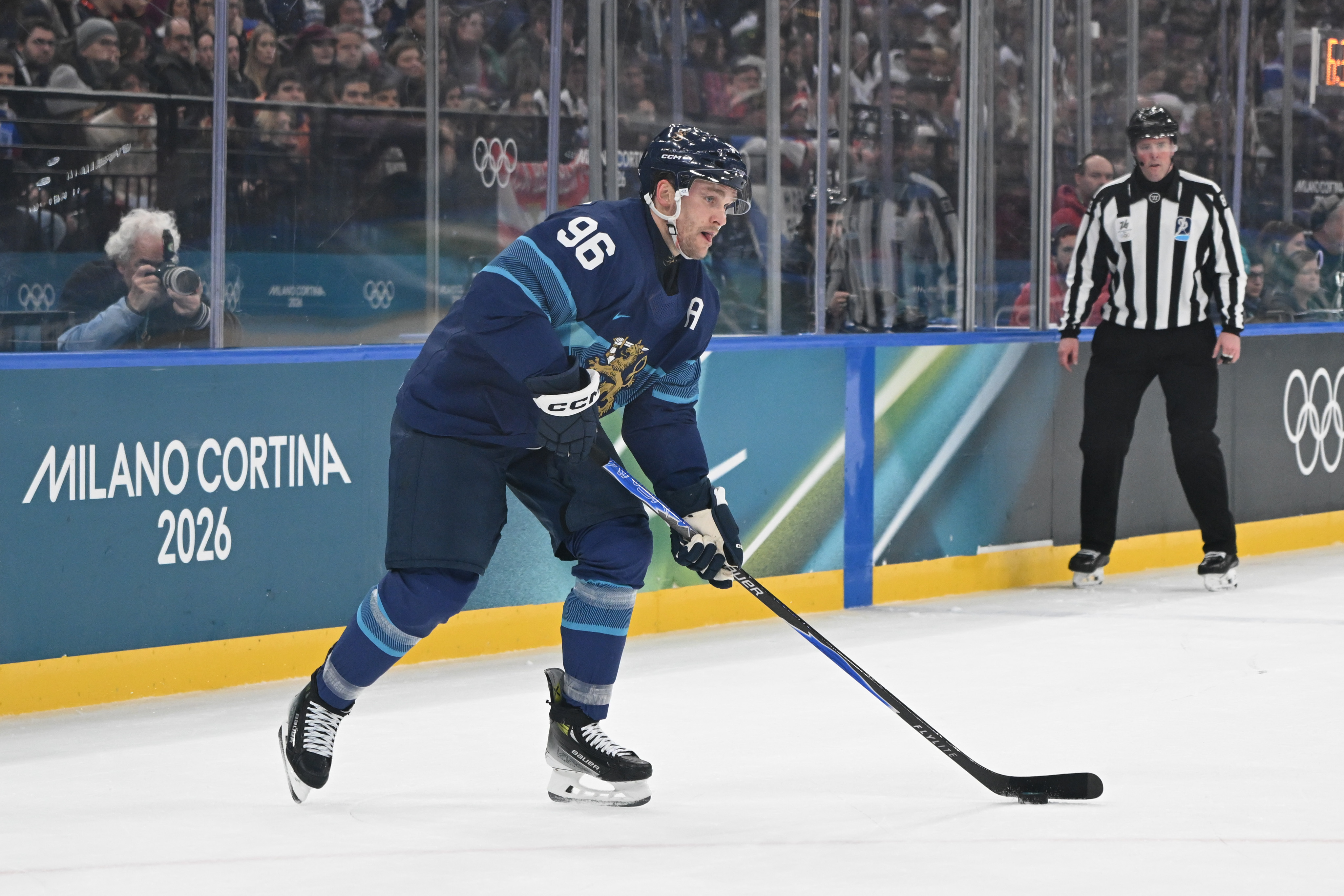 Mikko Rantanen - who's featured in my Finland vs. Slovakia prediction - during the Winter Olympic Games.