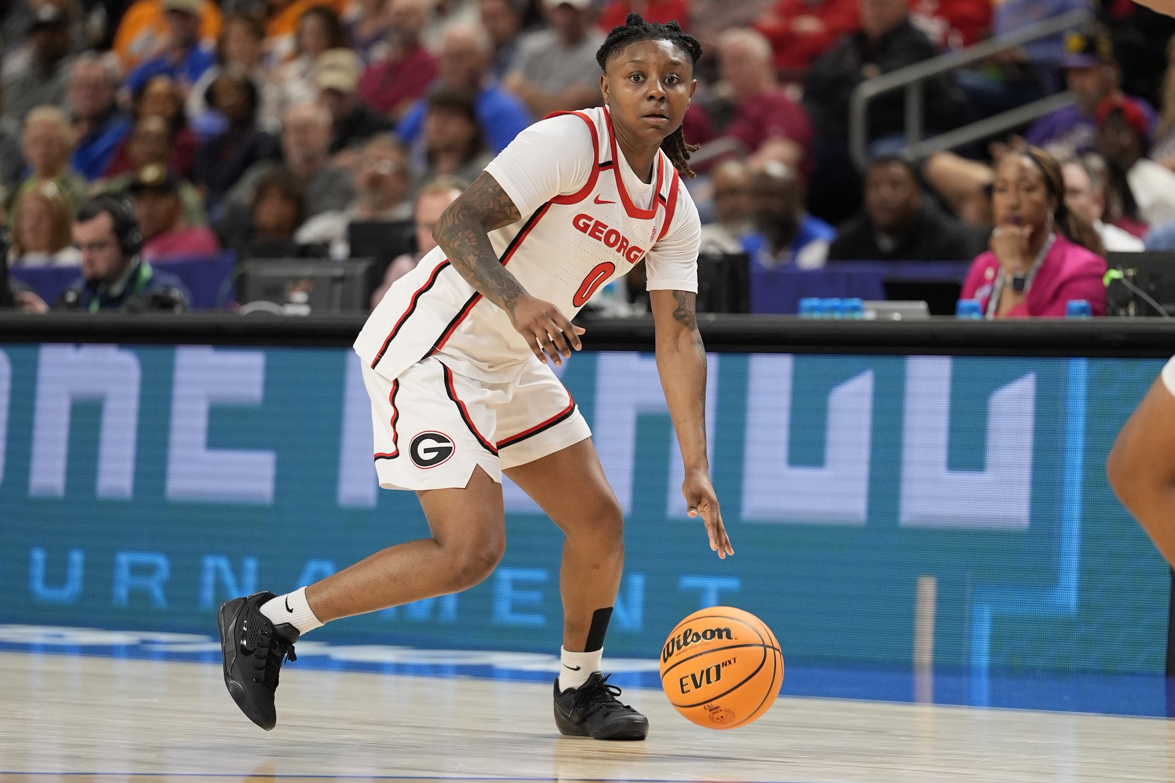 Georgia Bulldogs guard Trinity Turner handles the ball as we look at stalled efforts to legalize sports betting in the state.
