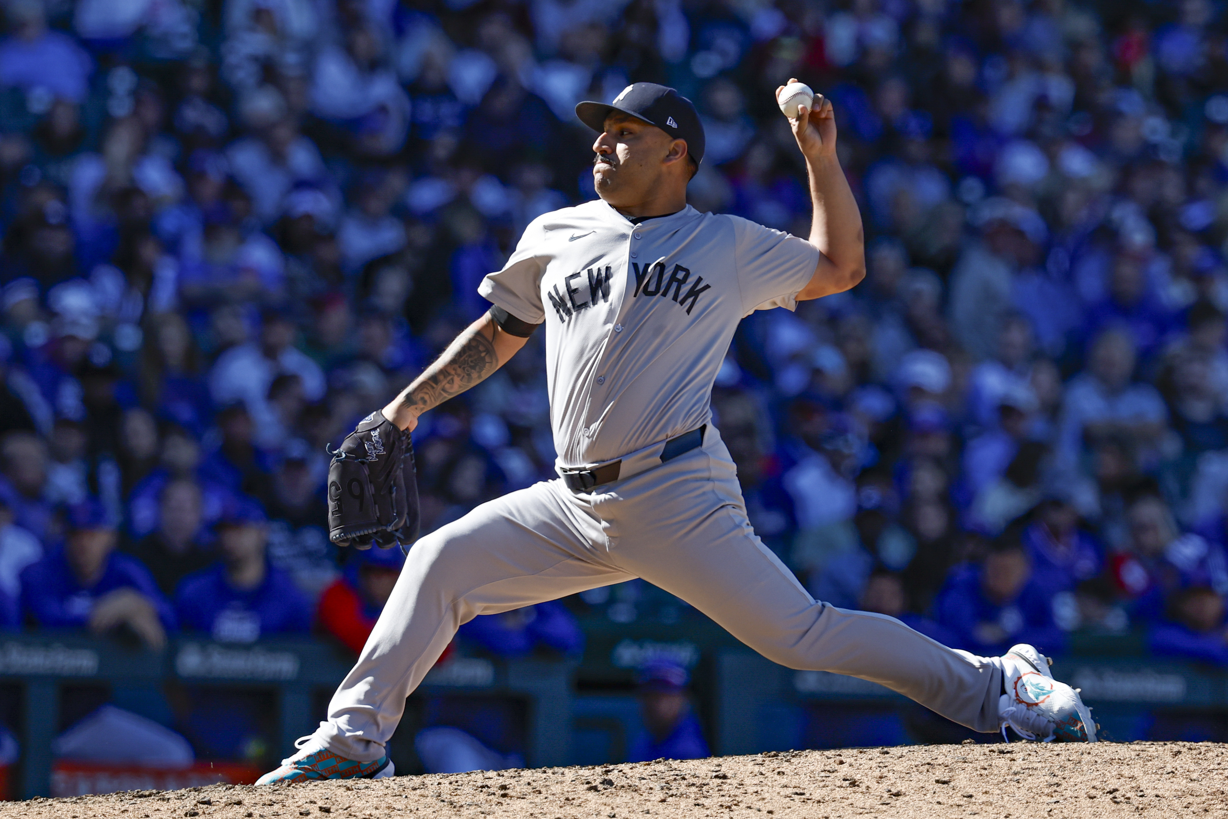 New York Yankees relief pitcher Nestor Cortes delivers a pitch as we look at the New York sports betting financials for August 2024