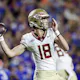 Tate Rodemaker #18 of the Florida State Seminoles throws a pass as we look at our Louisville-Florida State ACC Championship Game prediction