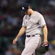 Gerrit Cole #45 of the New York Yankees looks on during the second inning against the Boston Red Sox at Fenway Park on Sept. 13.