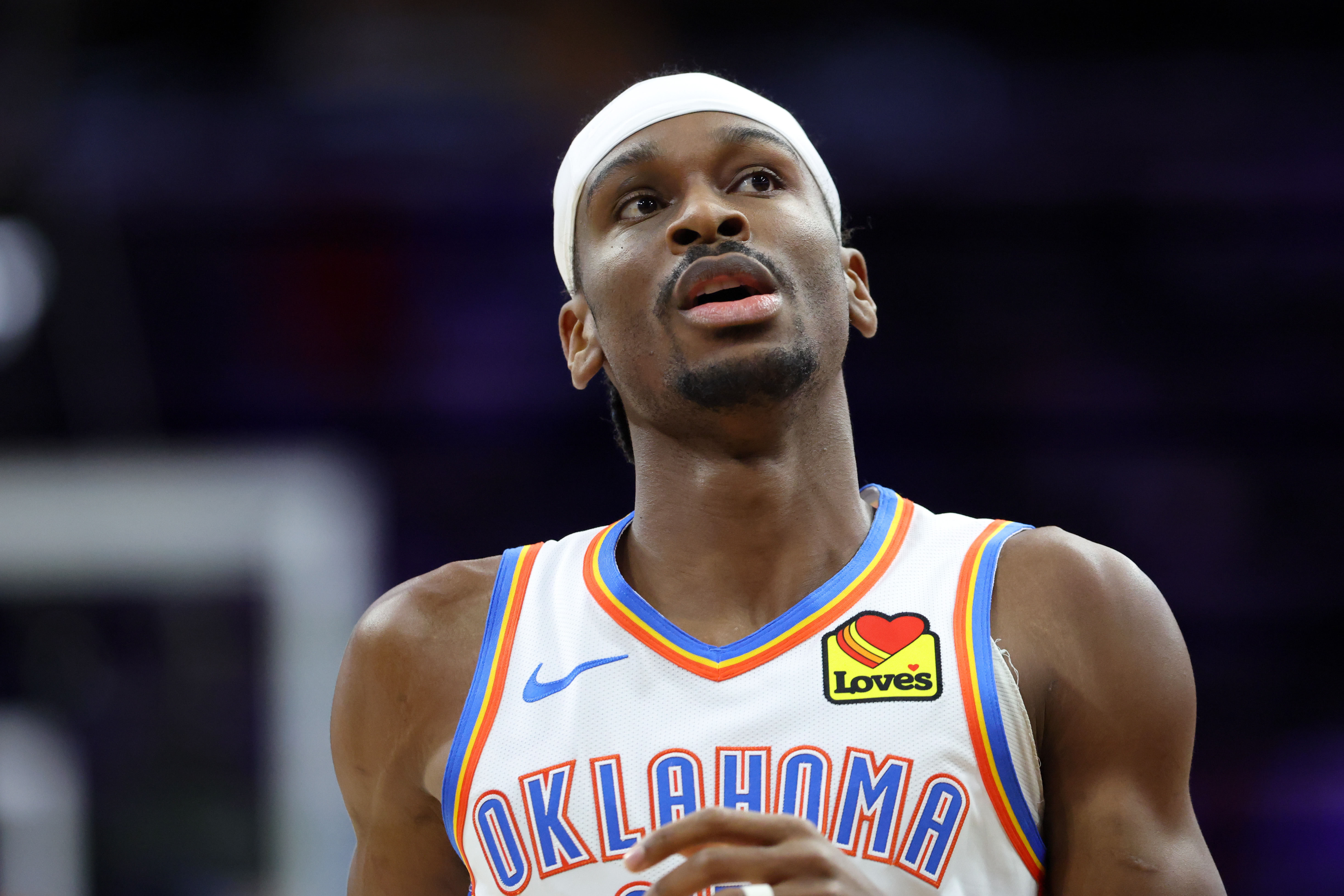 Oklahoma City Thunder guard Shai Gilgeous-Alexander (2) looks on as we break down the NBA championship odds 2026.