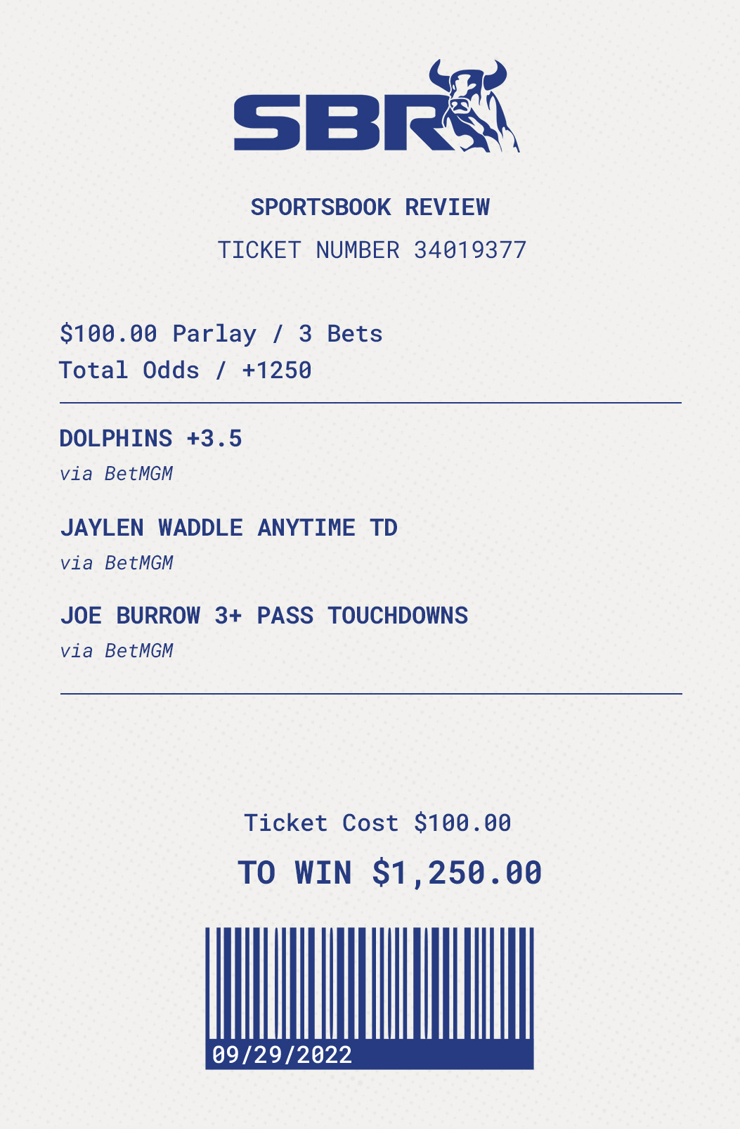 Primetime Parlay: Dolphins vs. Bengals Same Game Parlay Picks and Props