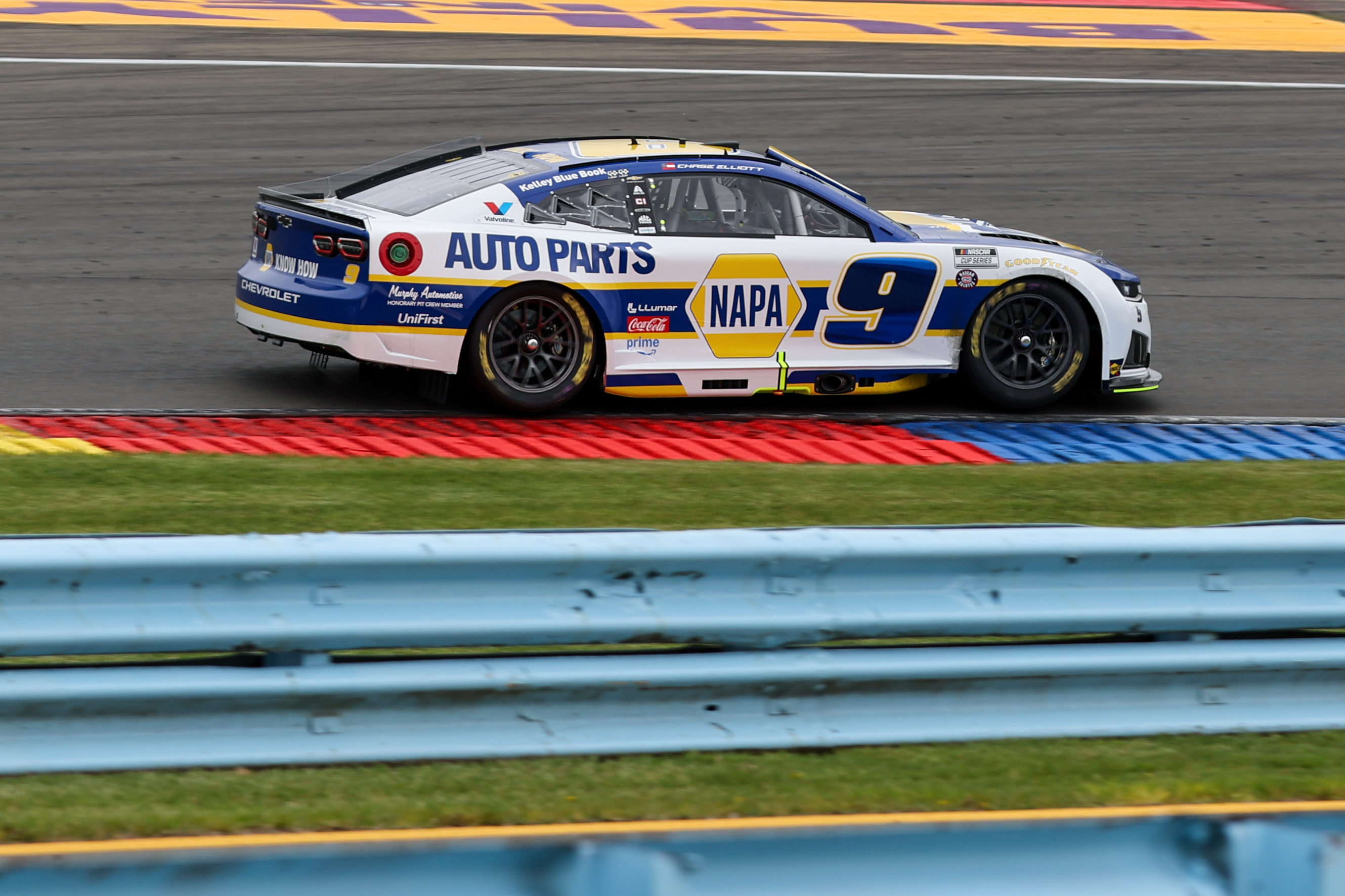 NASCAR Cup Series driver Chase Elliott (9) during practice as we break down our Great American Getaway 400 Predictions &amp; Odds.