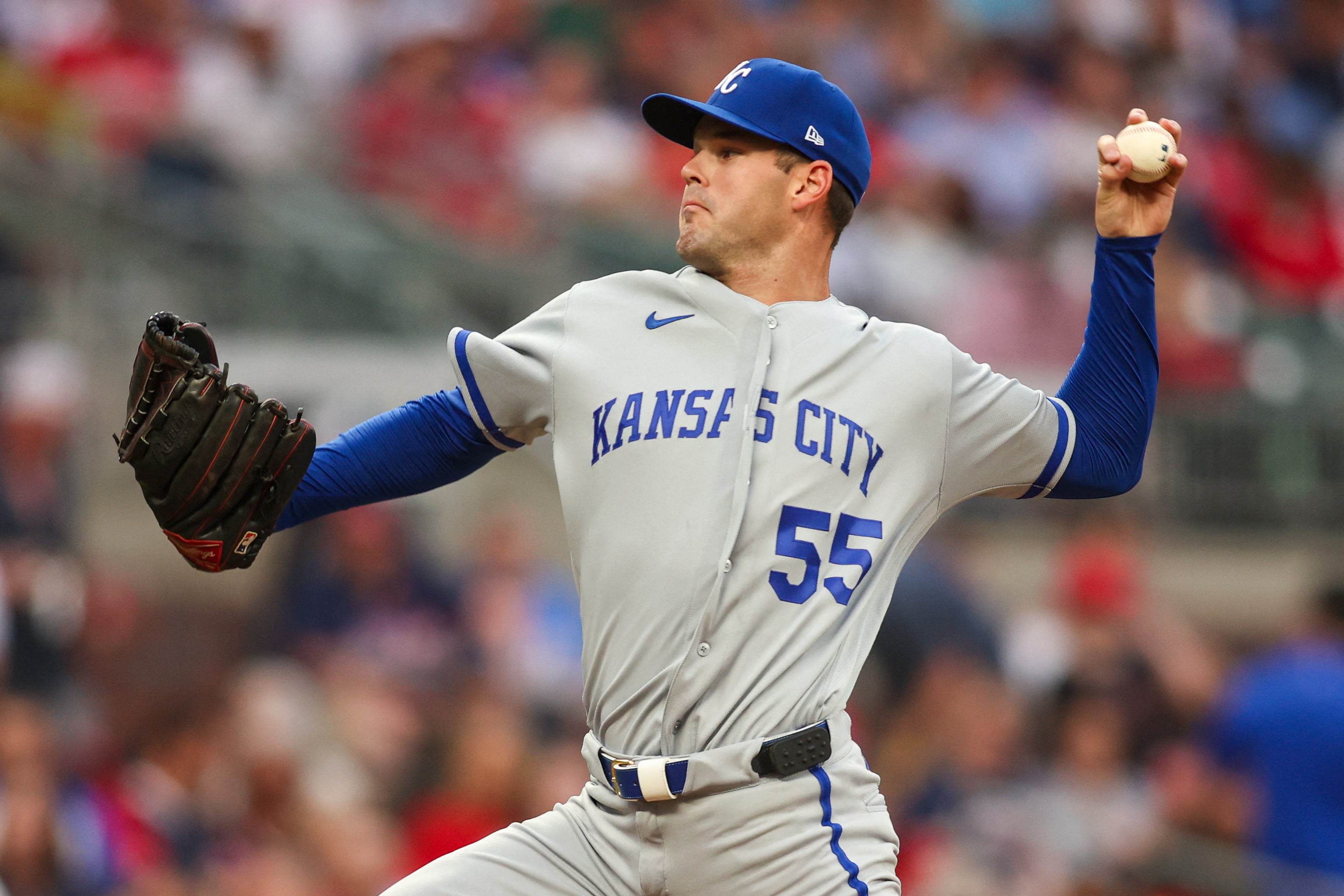 Kansas City Royals pitcher Cole Ragans - who's featured in my best NRFI bets today - throws. 