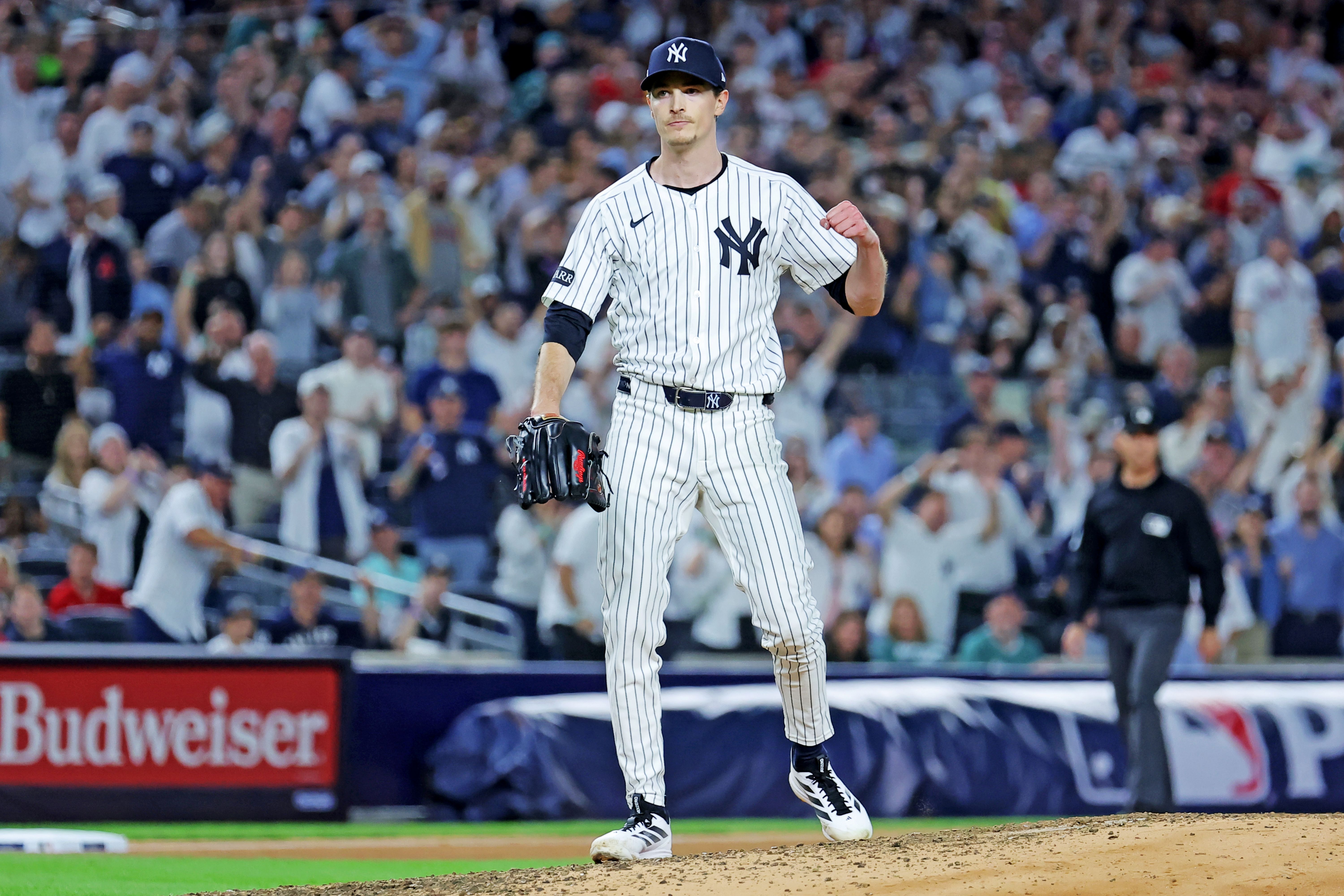New York Yankees pitcher Max Fried reacts, and he's key as we look at the Yankees vs. Red Sox win probability.
