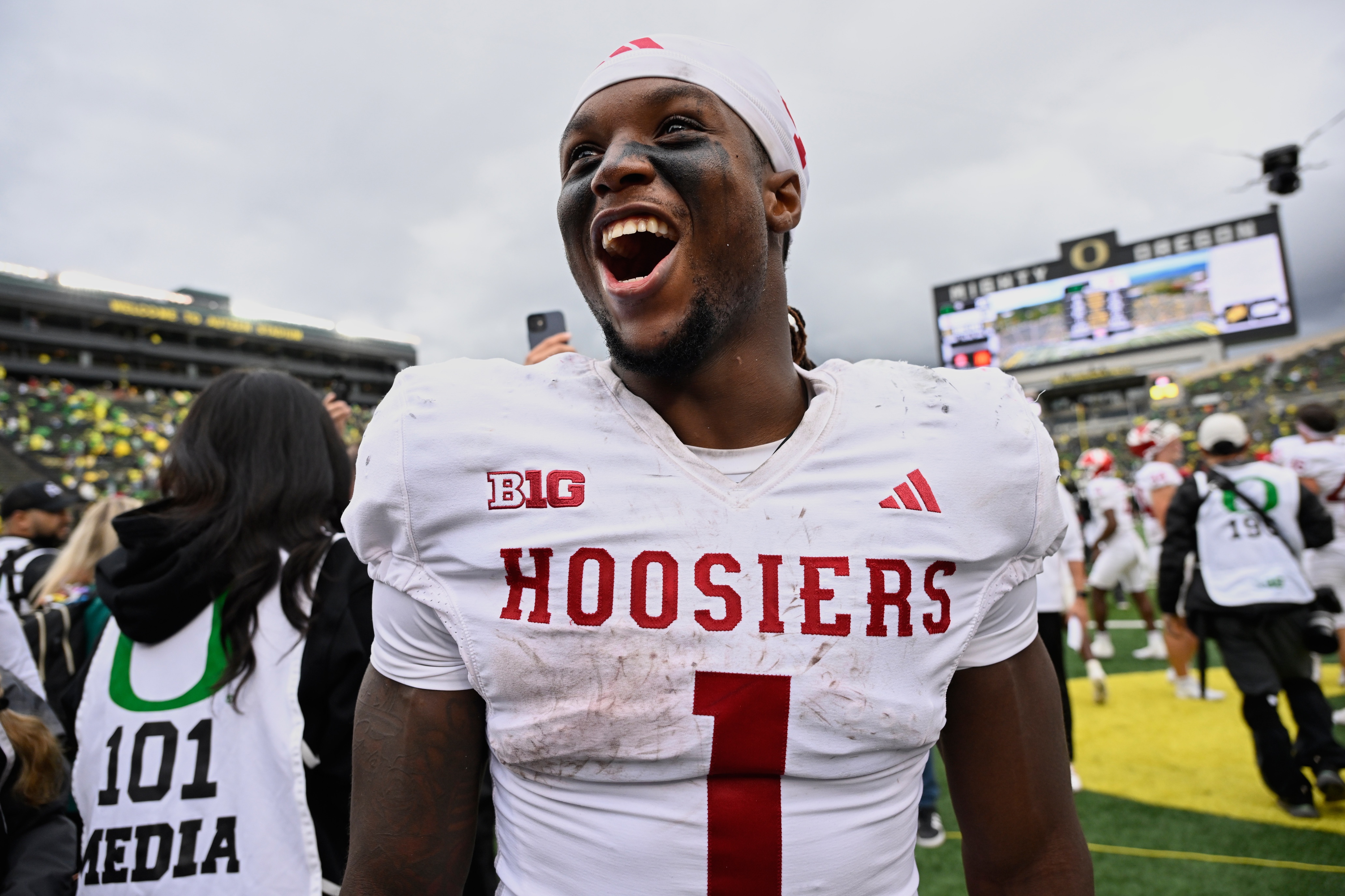 Indiana Hoosiers running back Roman Hemby, and he's key as we look at our Alabama vs. Indiana player props