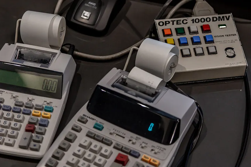 Calculators and vision testing hardware as we look at issues surrounding tax rates for the proposed Missouri sports betting ballot.