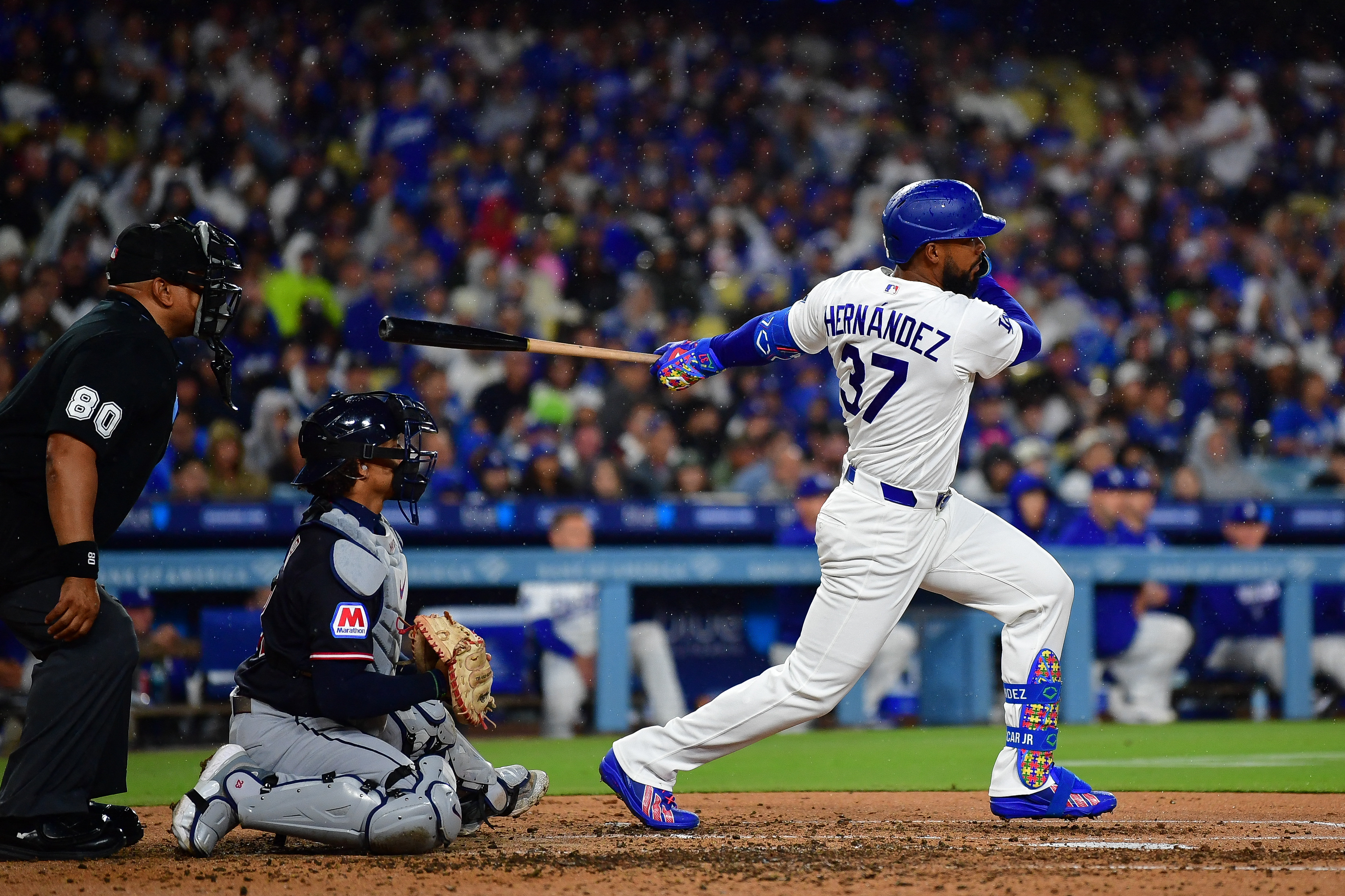 Los Angeles Dodgers slugger Teoscar Hernandez is the focus of our best home run predictions today. 