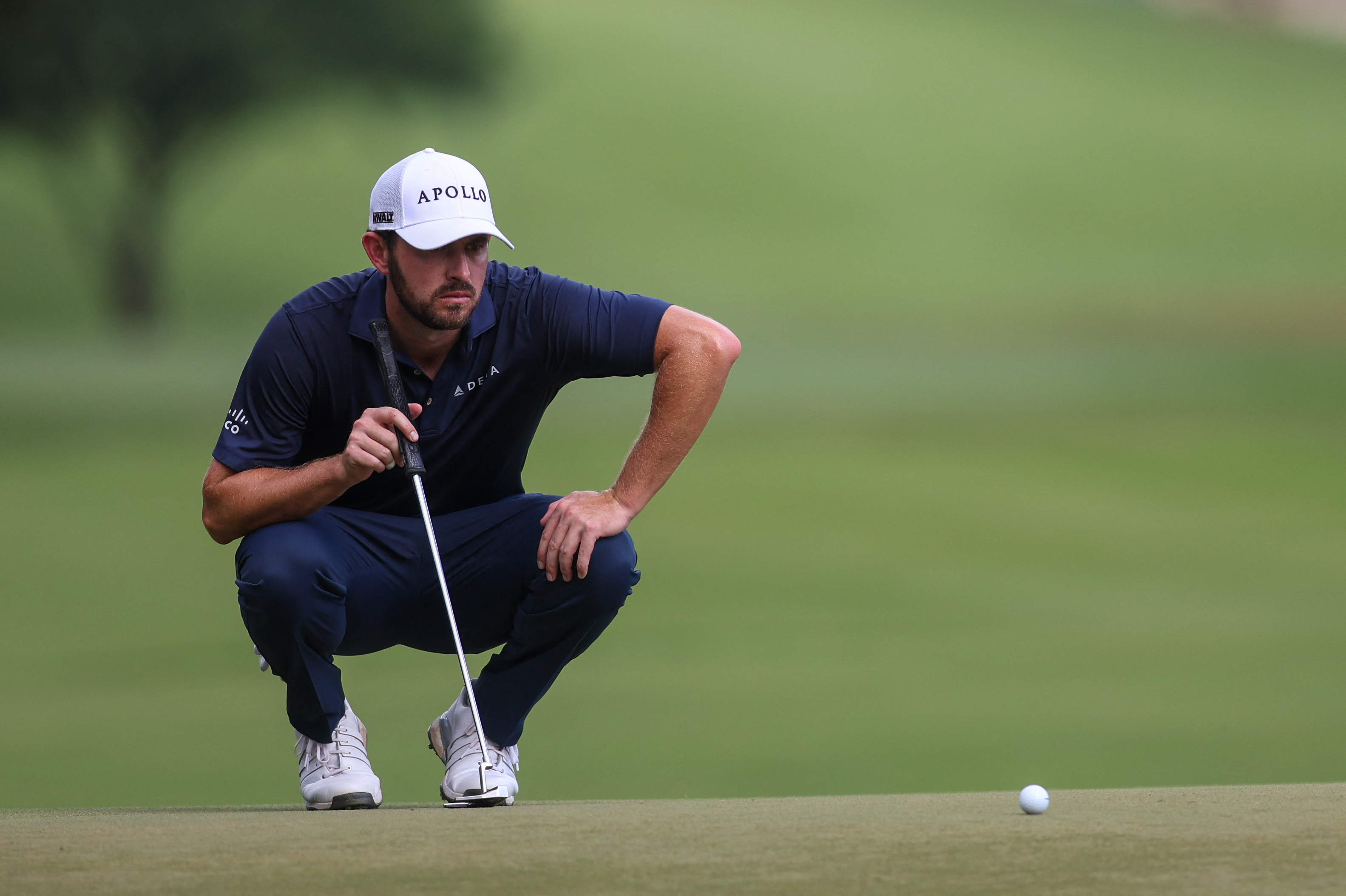 Patrick Cantlay - who's featured in my Genesis Invitational picks - on the 12th green. 