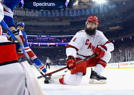 Brent Burns protects his goal in Game 2 of the second-round series against the New York Rangers as we showcase our best wagers and predictions for Game 3 between the Carolina Hurricanes and New York Rangers. 