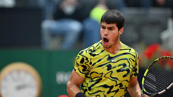 Spain's Carlos Alcaraz celebrates as we look at the French Open odds