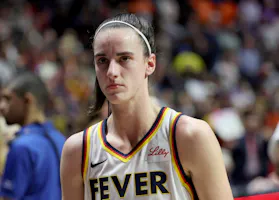 Caitlin Clark of the Indiana Fever walks off the court after the loss to the Connecticut Sun at Mohegan Sun Arena as we look at our Liberty-Fever predictions.