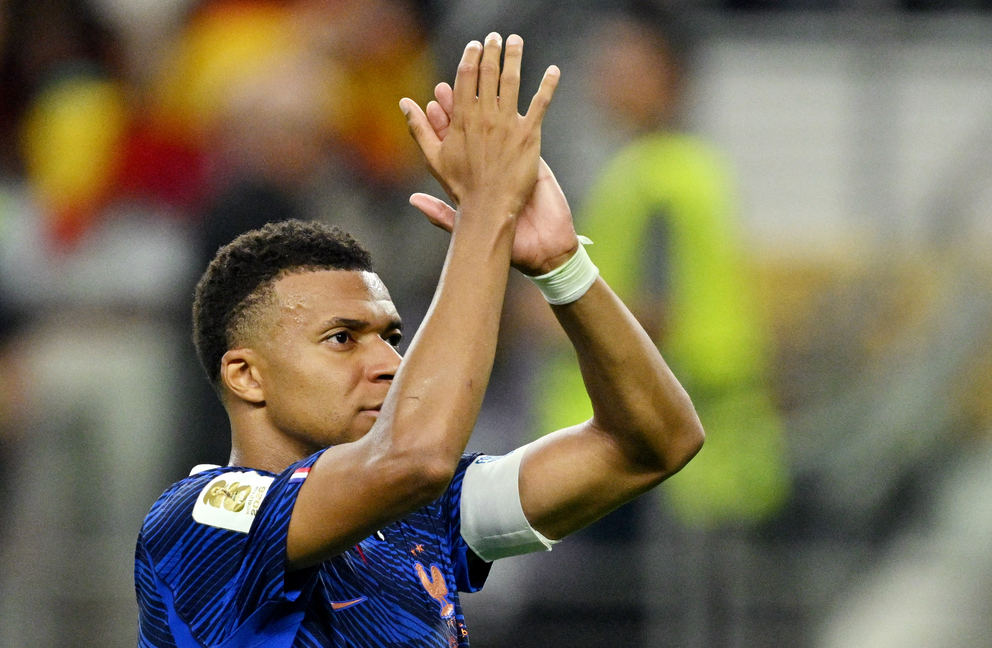 France vs. England cheat sheet, France's Kylian Mbappe looks dejected after the match.