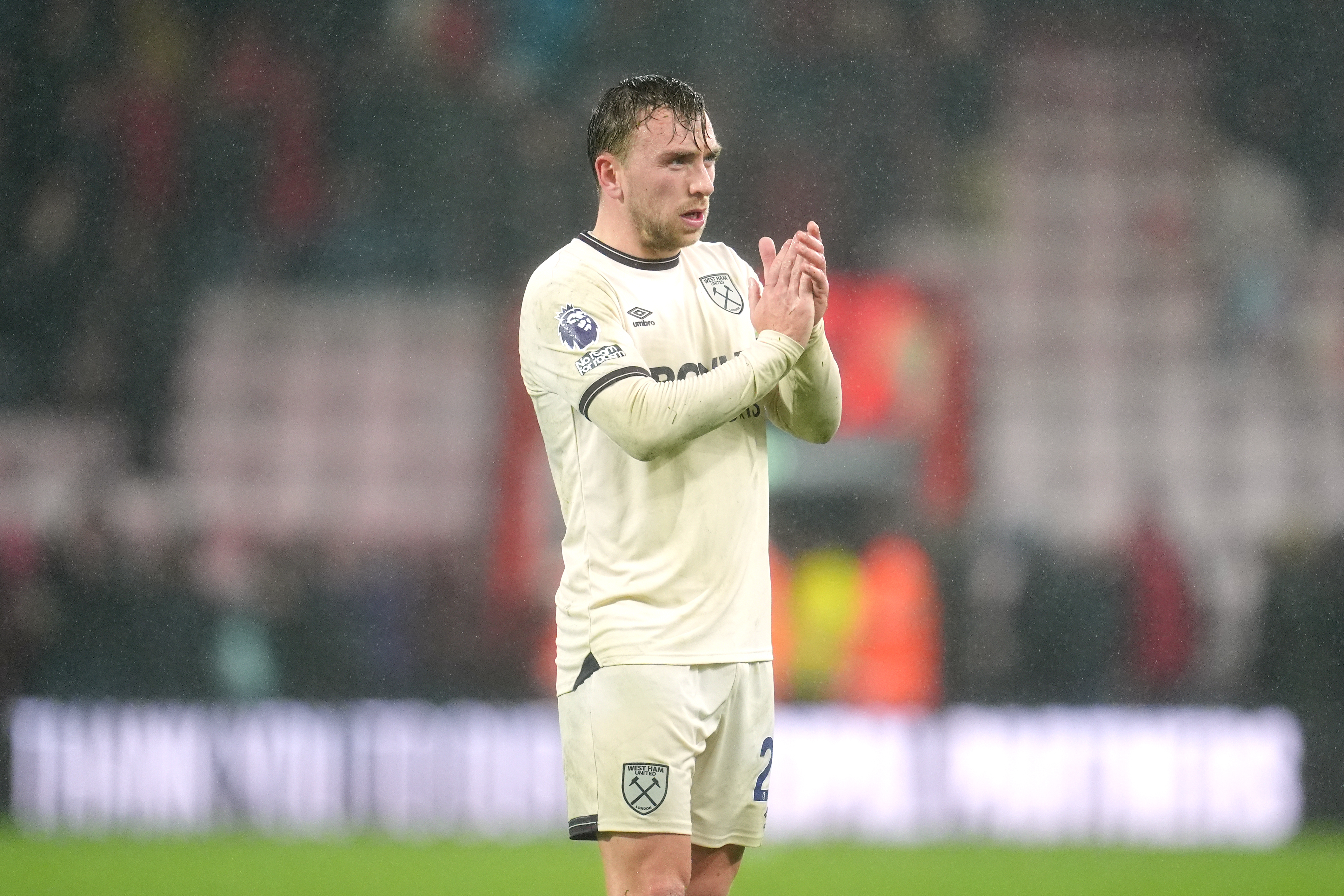 Jarrod Bowen applauds the fans as we offer the Premier League odds and predictions for Matchweek 13.