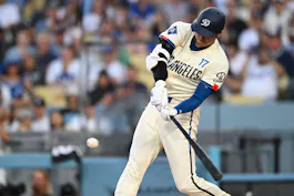 Los Angeles Dodgers designated hitter Shohei Ohtani hits a home run against the Los Angeles Angels during the third inning at Dodger Stadium. We're backing Ohtani in our MLB Player Props.