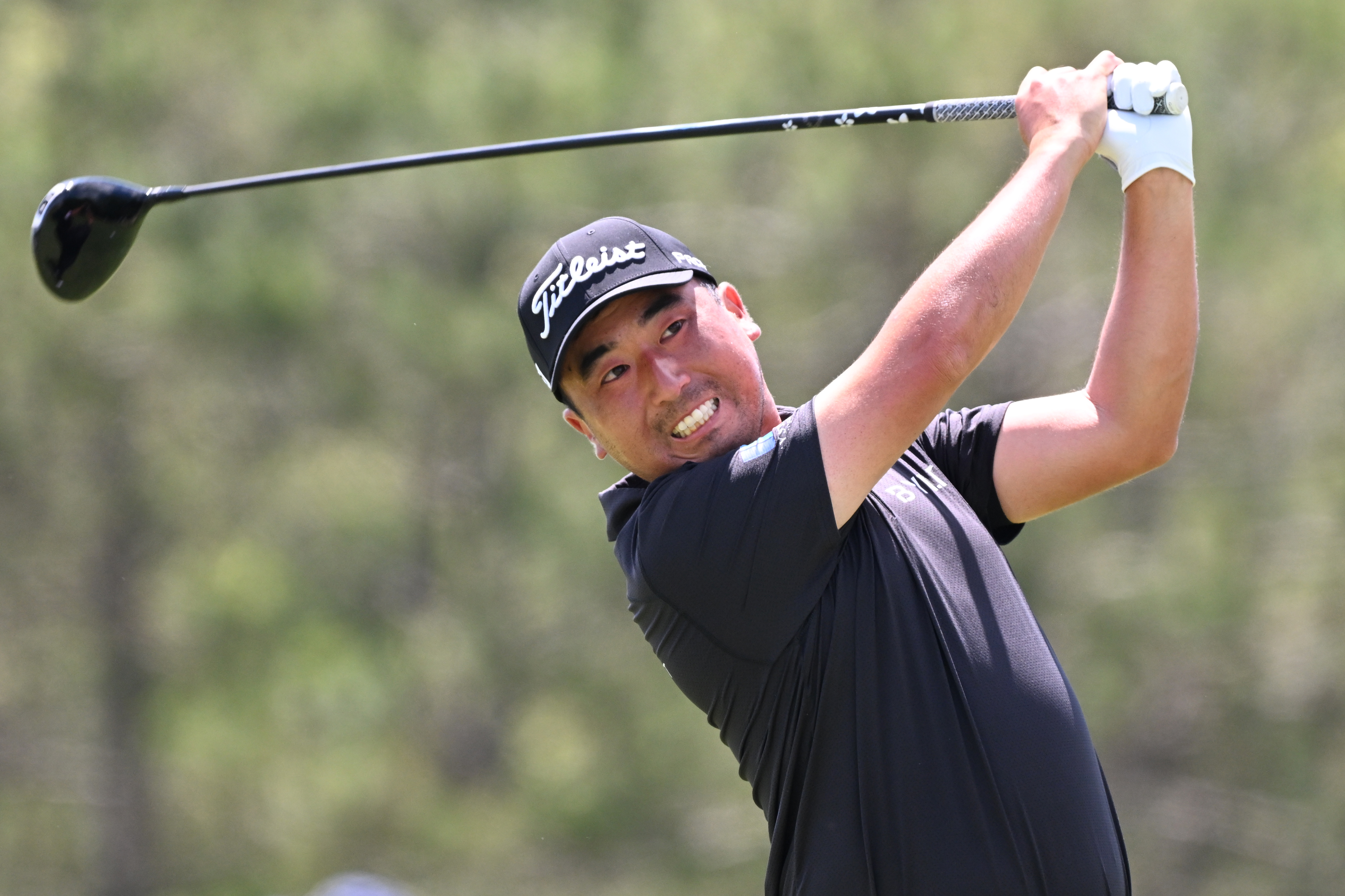 Doug Ghim hits his tee shot as he is featured in our Rocket Classc Third-Round Leader prediction & odds.