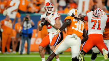 Cade Klubnik of the Clemson Tigers is featured in our top Week 5 college football upset picks.