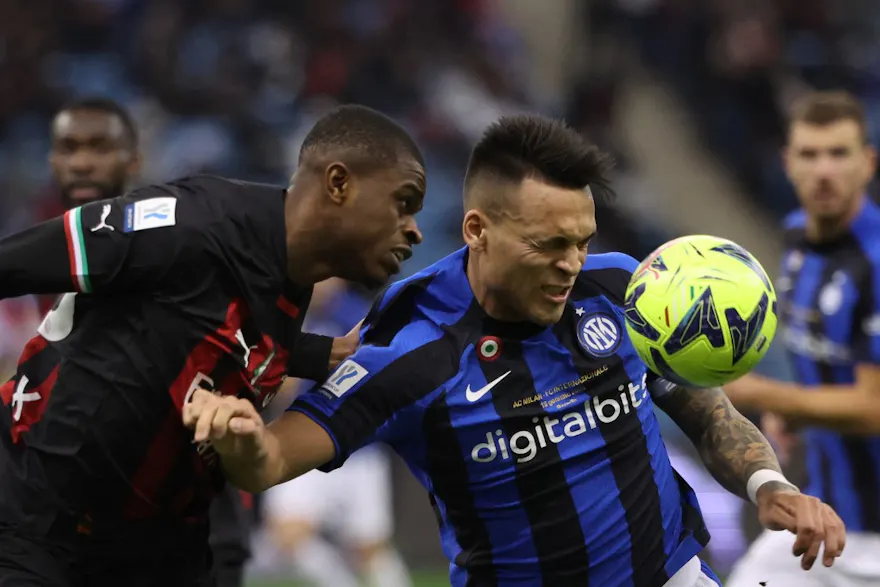 AC Milan's Pierre Kalulu fights for the ball as we look at our top Milan vs. Milan predictions.
