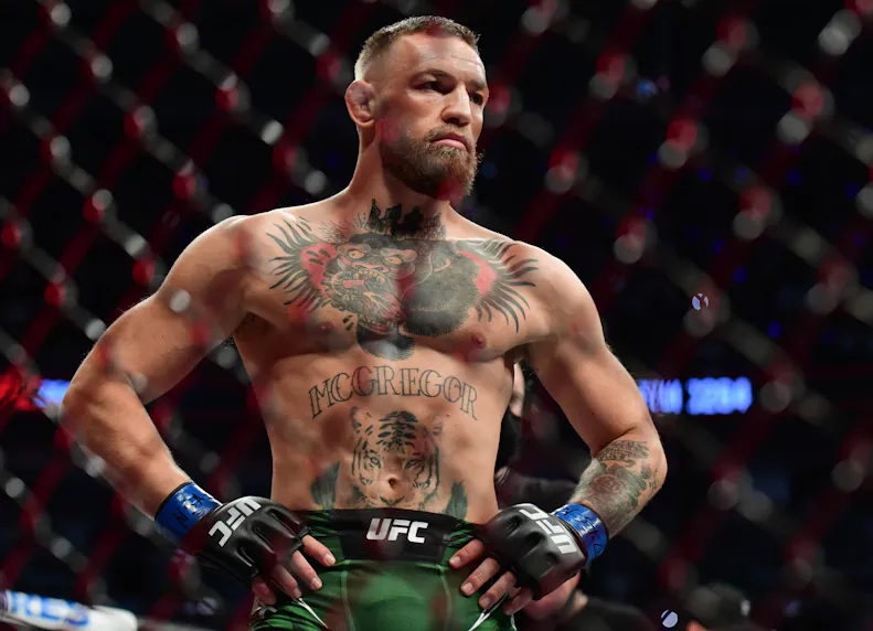 Conor McGregor before a UFC fight, as we look at the early Conor McGregor vs. Logan Paul odds and betting lines for their potential boxing match.