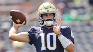 Sam Hartman of the Notre Dame Fighting Irish is featured in our top Notre Dame vs. Duke prediction.