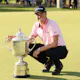 Justin Thomas of the United States poses with the Wanamaker Trophy as we look at the PGA Championship odds.