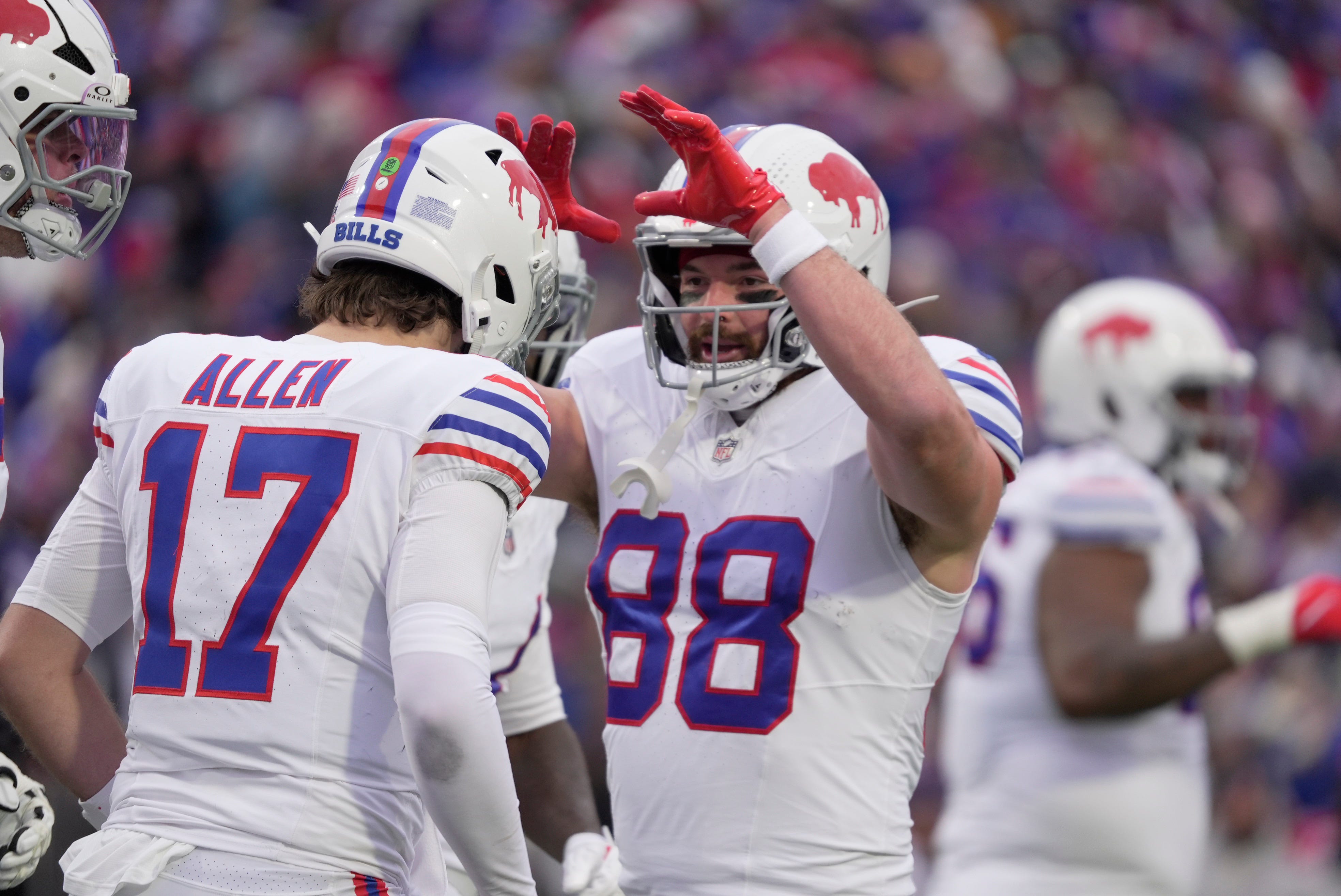 Buffalo Bills tight end Dawson Knox crowns quarterback Josh Allen as we offer our Eagles vs. Bills anytime touchdown scorer predictions.