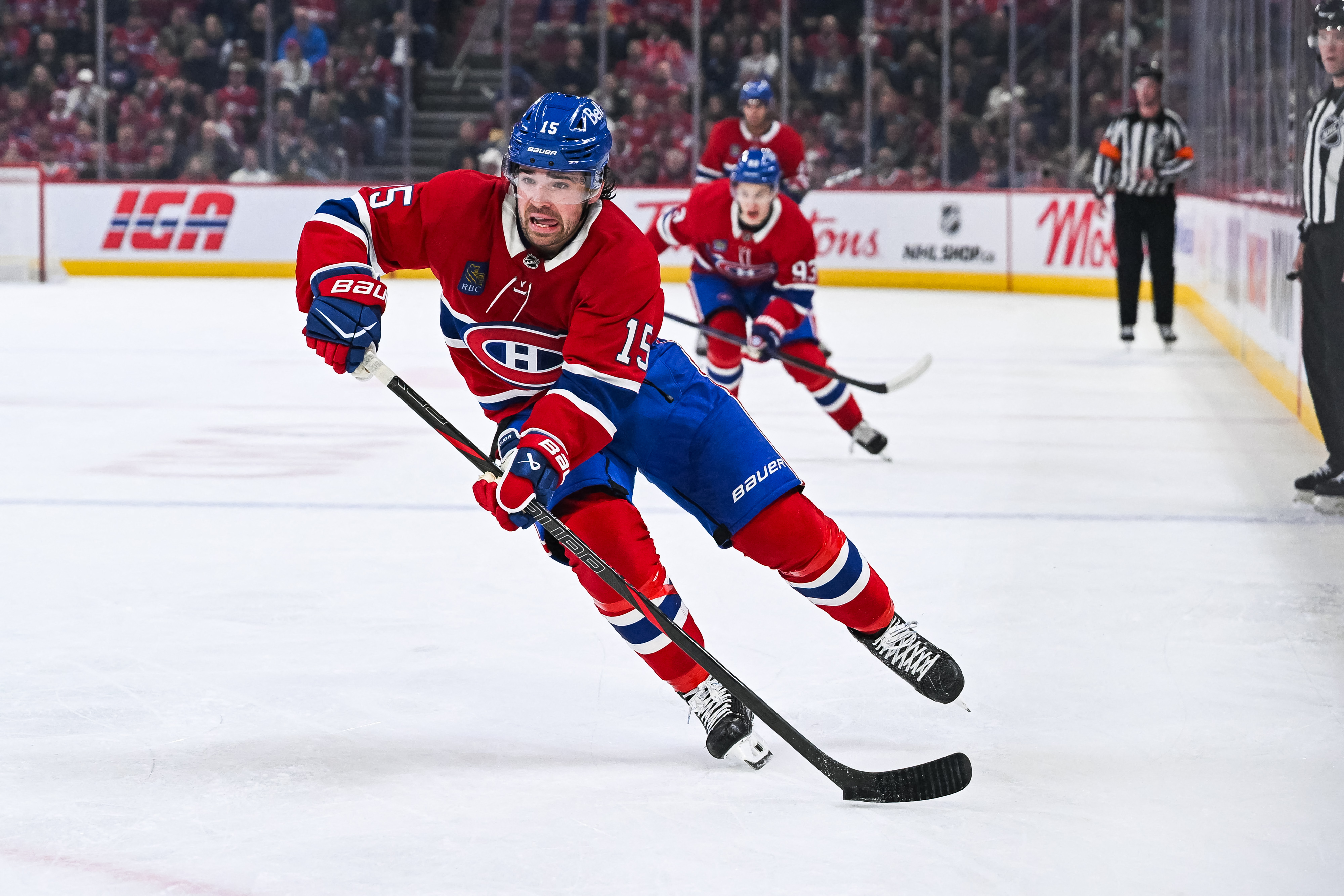 Montreal Canadiens center Alex Newhook plays the puck as we make our best predictions for the conference finals.