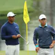 Tiger Woods of the United States and Tom Kim of South Korea as we look at our top Masters picks, props and matchup best bets