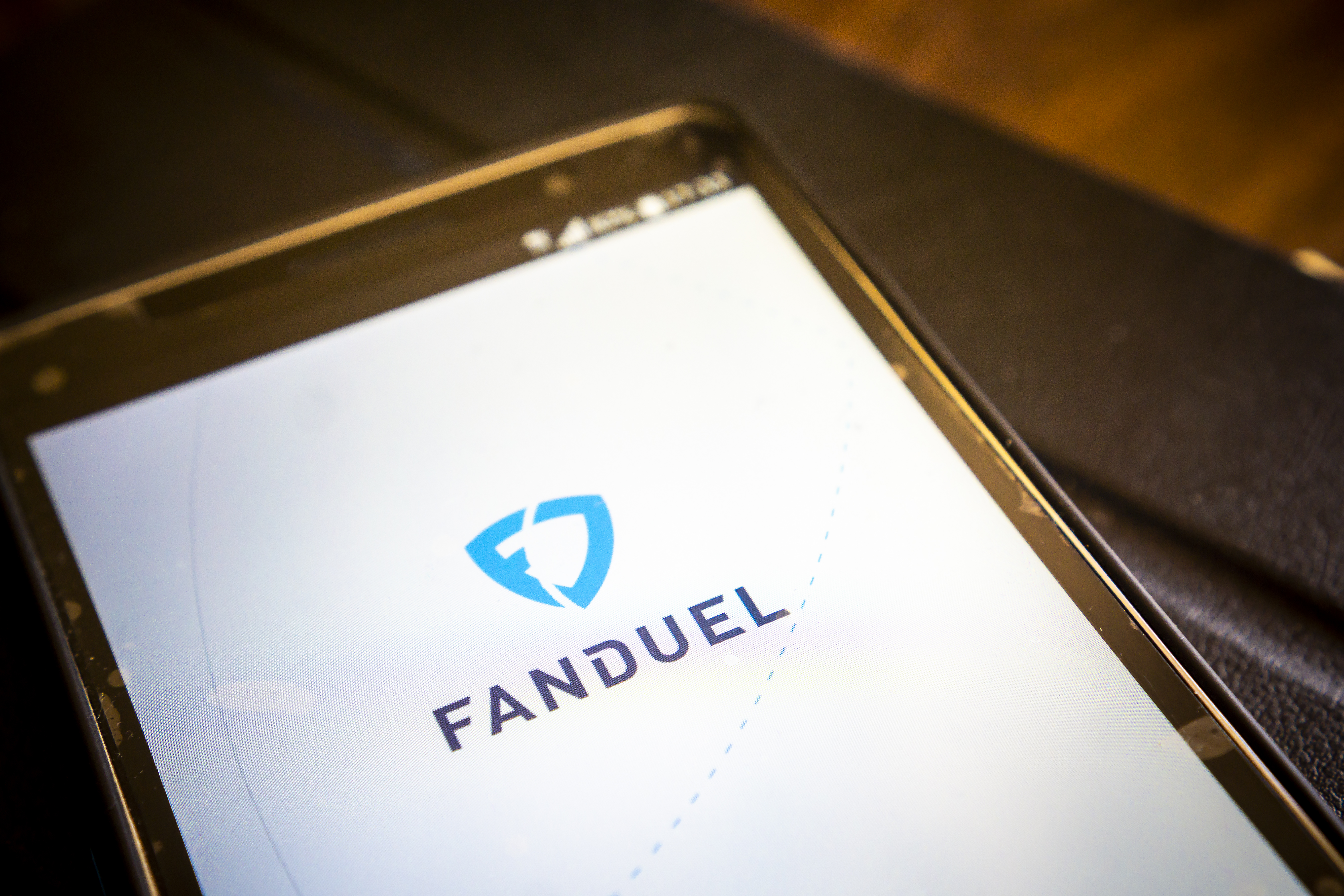 The Android app of fantasy sports site FanDuel is seen on a smartphone as we look at the launch of FanDuel predictions