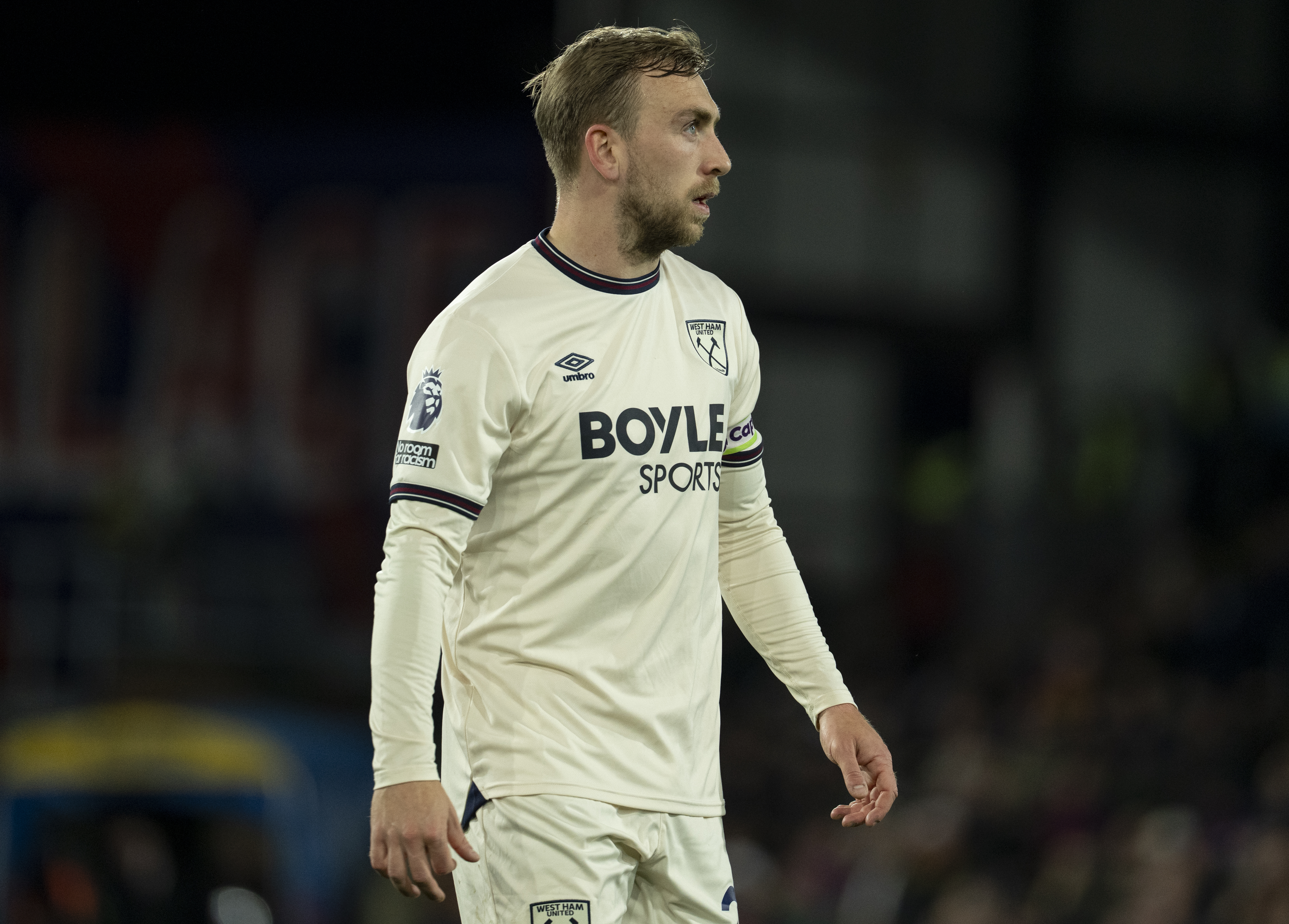 Jarrod Bowen of West Ham United looks on as we break down our West Ham vs. Everton prediction.