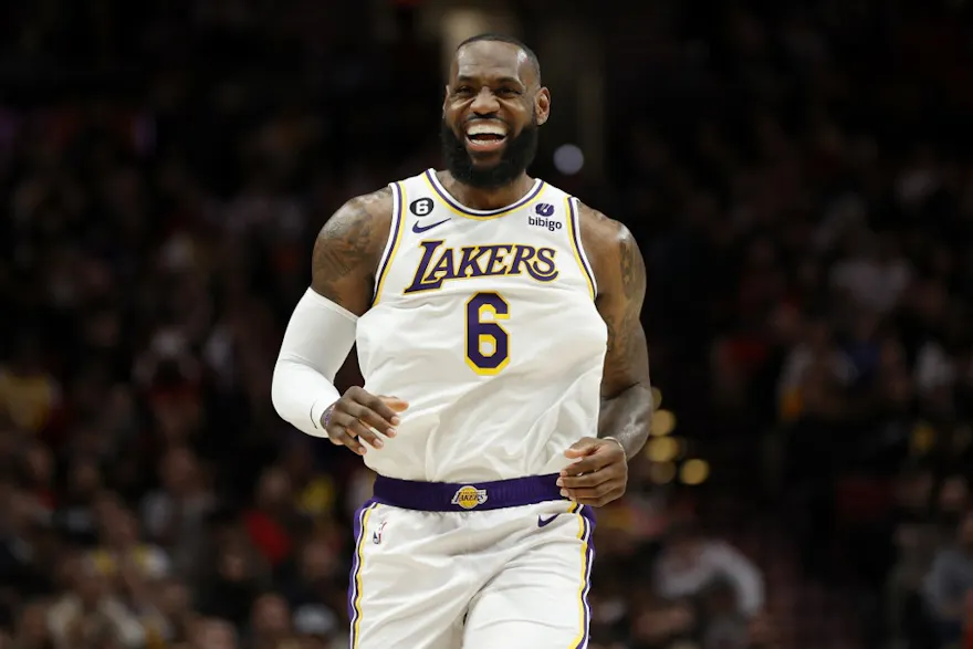We look at whether LeBron James will retire as he reacts during a game against the Portland Trail Blazers