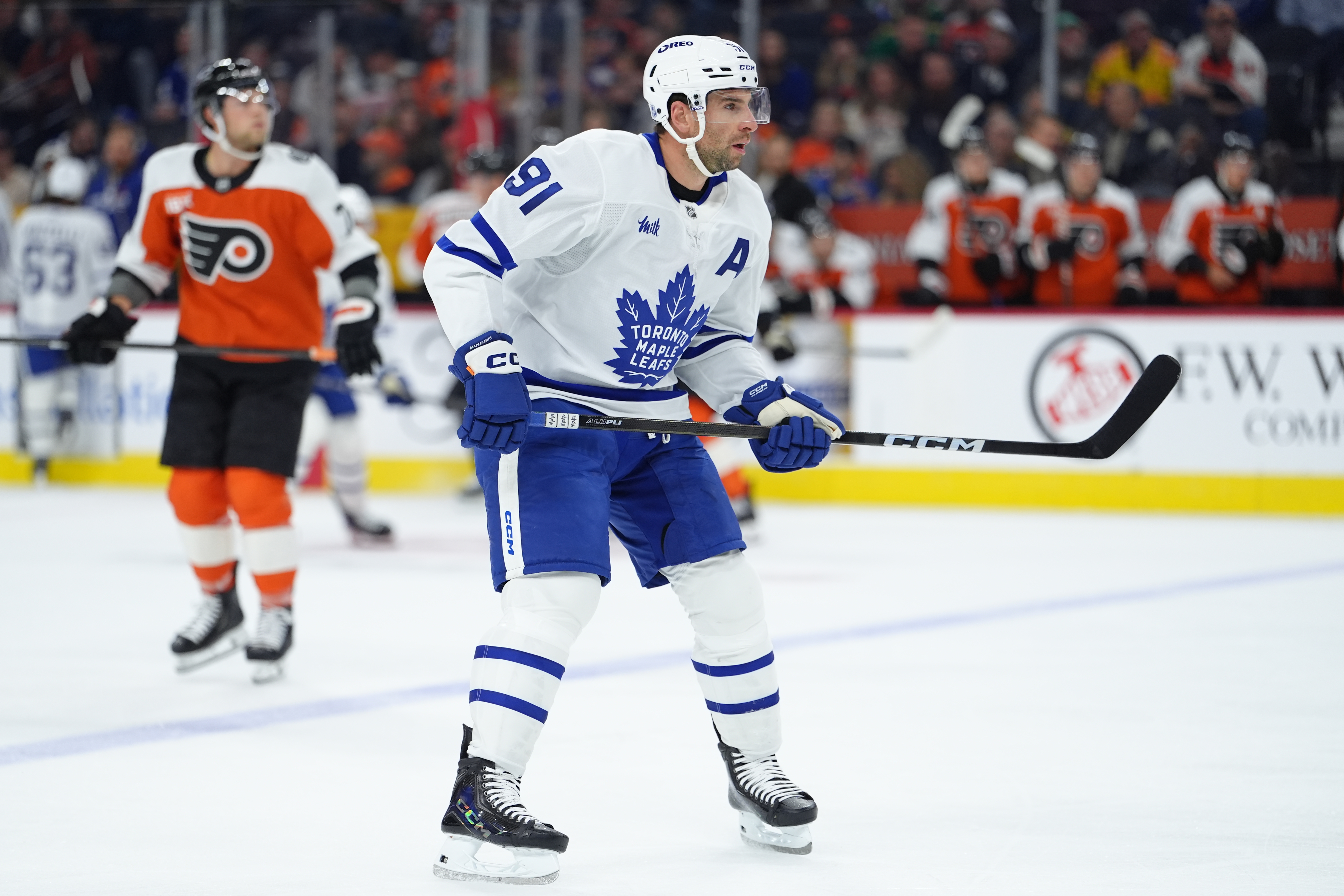 Toronto Maple Leafs center John Tavares in action against the Philadelphia Flyers as I offer my NHL player props and best bets.
