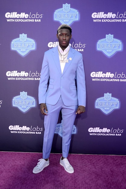 BUZZ Sauce Gardner Shows up to NFL Draft Night Wearing Custom 'Sauce