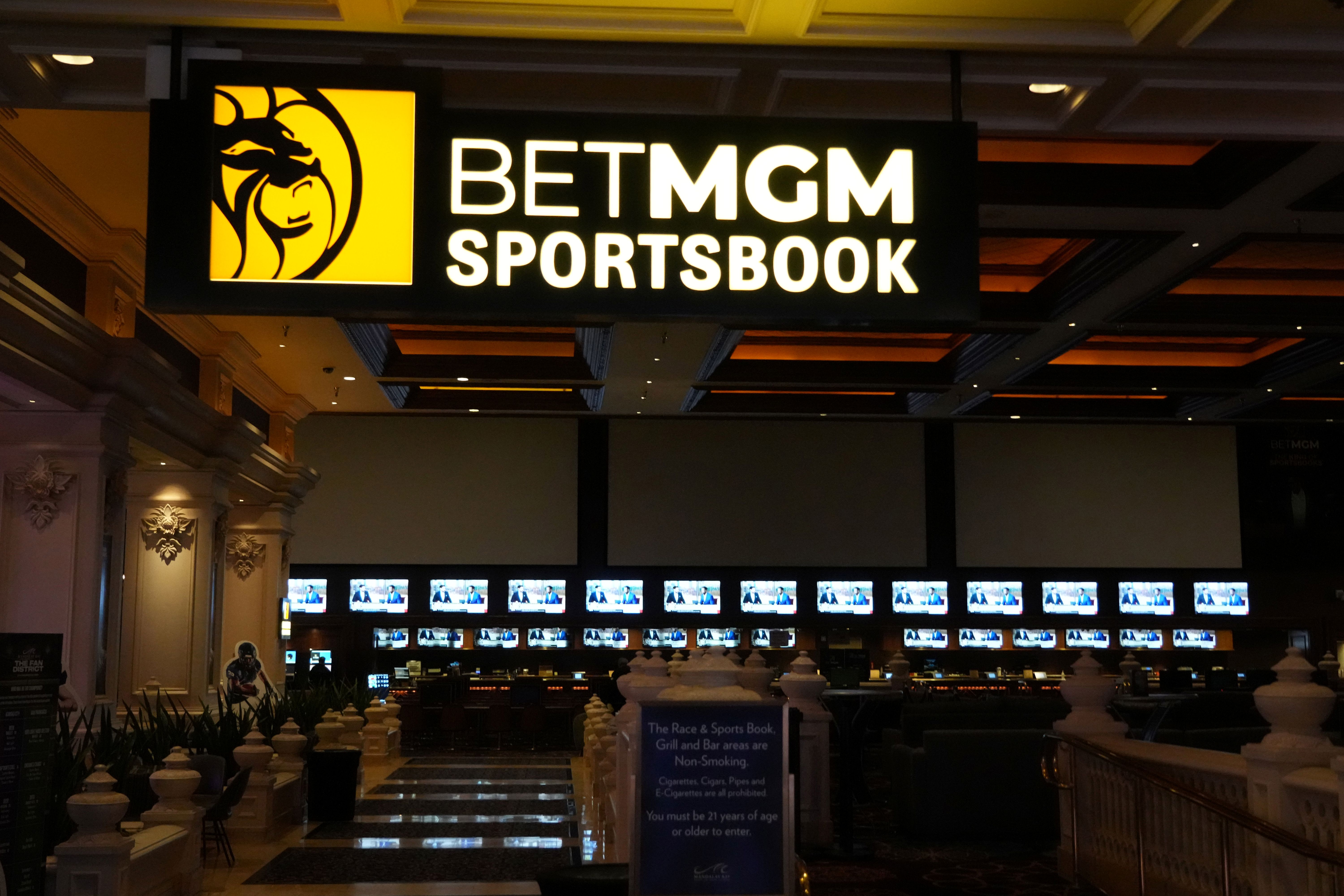 BetMGM Sportsbook, seen here at Mandalay Bay Resort and Casino in Las Vegas, is featured in our guide on how to earn and use sportsbook rewards.