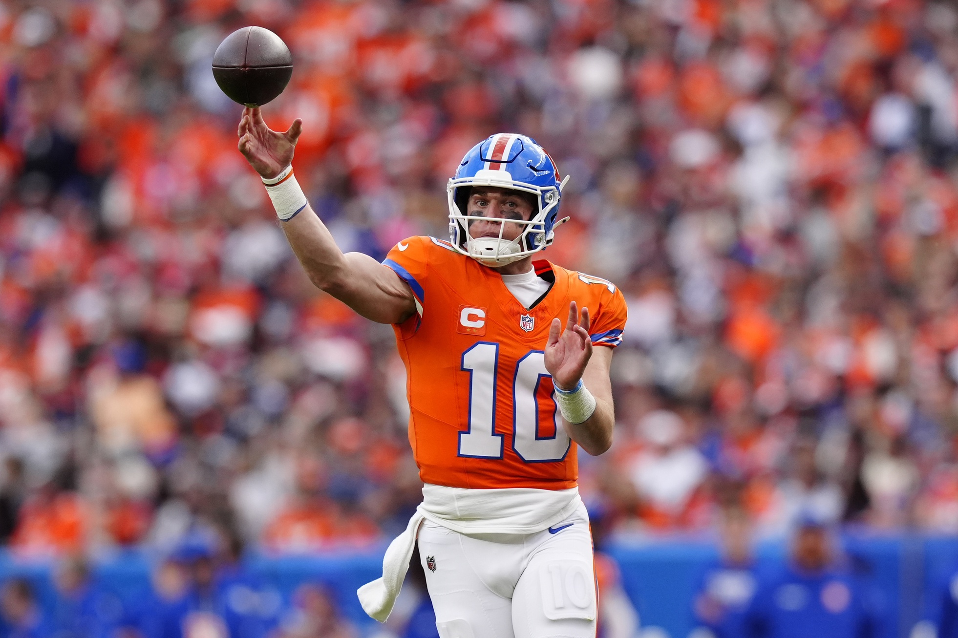 Bo Nix and the Denver Broncos, featured in my NFL Picks Against the Spread Week 9, against the Dallas Cowboys 