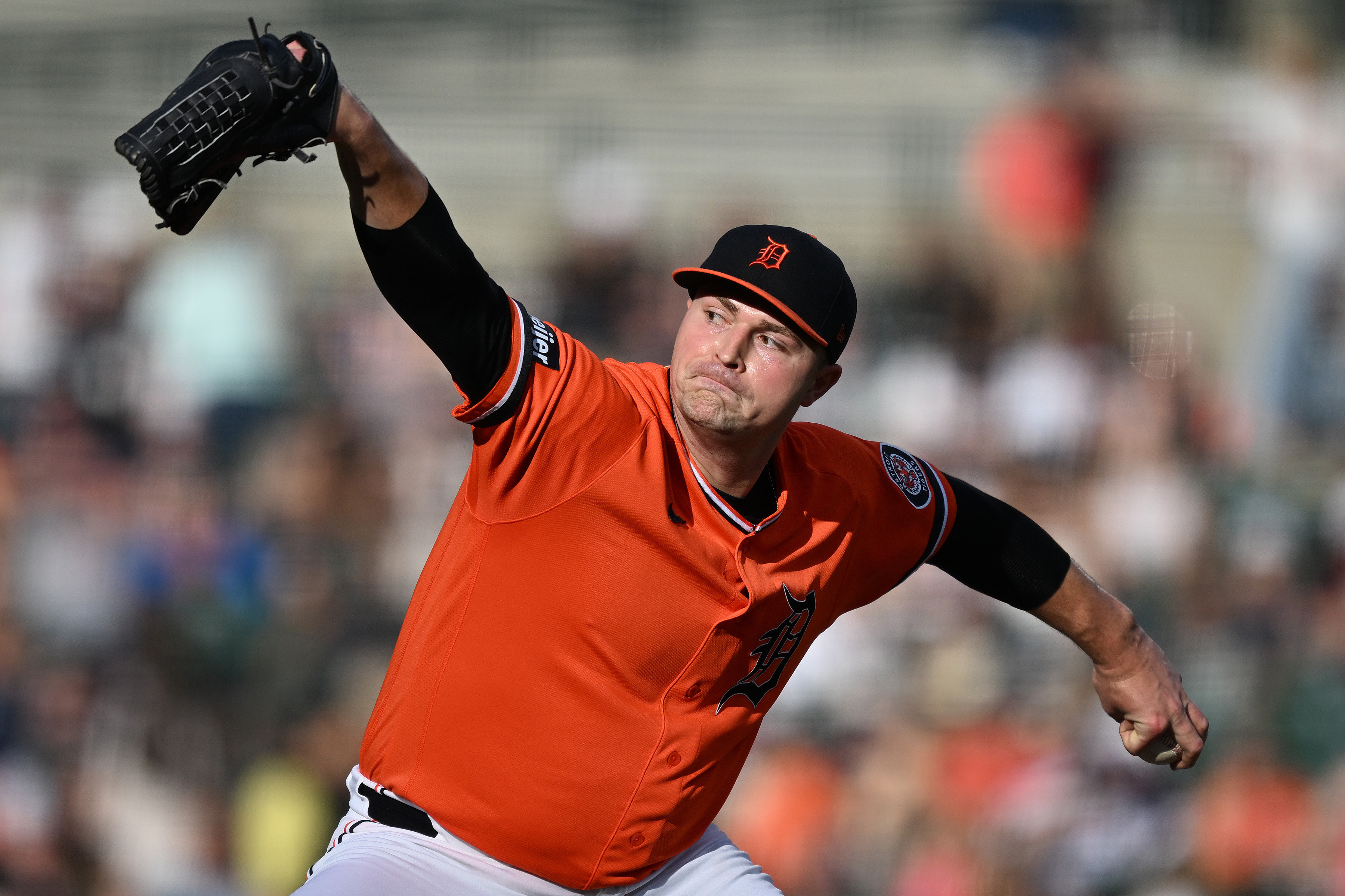Detroit Tigers starting pitcher Tarik Skubal (29) throws a pitch as we break down our Yankees vs. Tigers prediction.