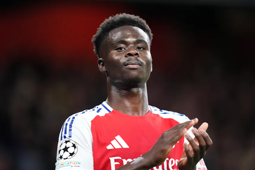 File photo of Bukayo Saka of Arsenal as we look at Pragmatic Play expansion to soccer player prop markets.