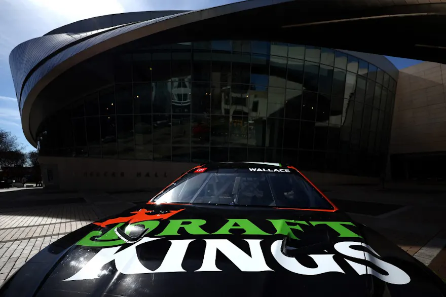 The No. 23 DraftKings Toyota is seen during the DraftKings First Bet in North Carolina, as we look at the DraftKings Q1 earnings report for 2024.
