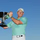 Rory McIlroy of Northern Ireland celebrates with the FedEx Cup after winning during the final round of the Tour Championship at East Lake Golf Club.
