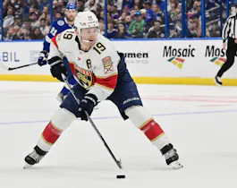 Matthew Tkachuk looks to shoot in the first period against the Tampa Bay Lightning as we make our Game 2 prop picks and predictions for second-round series featuring the Florida Panthers and Boston Bruins. 
