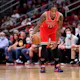 DeMar DeRozan of the Chicago Bulls in action during the first half at Toyota Center on November 24, 2021 in Houston, Texas.