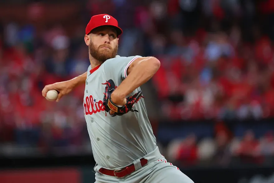  Zack Wheeler #45 of the Philadelphia Phillies delivers a pitch as we look at our MLB best bets for April 20, 2024