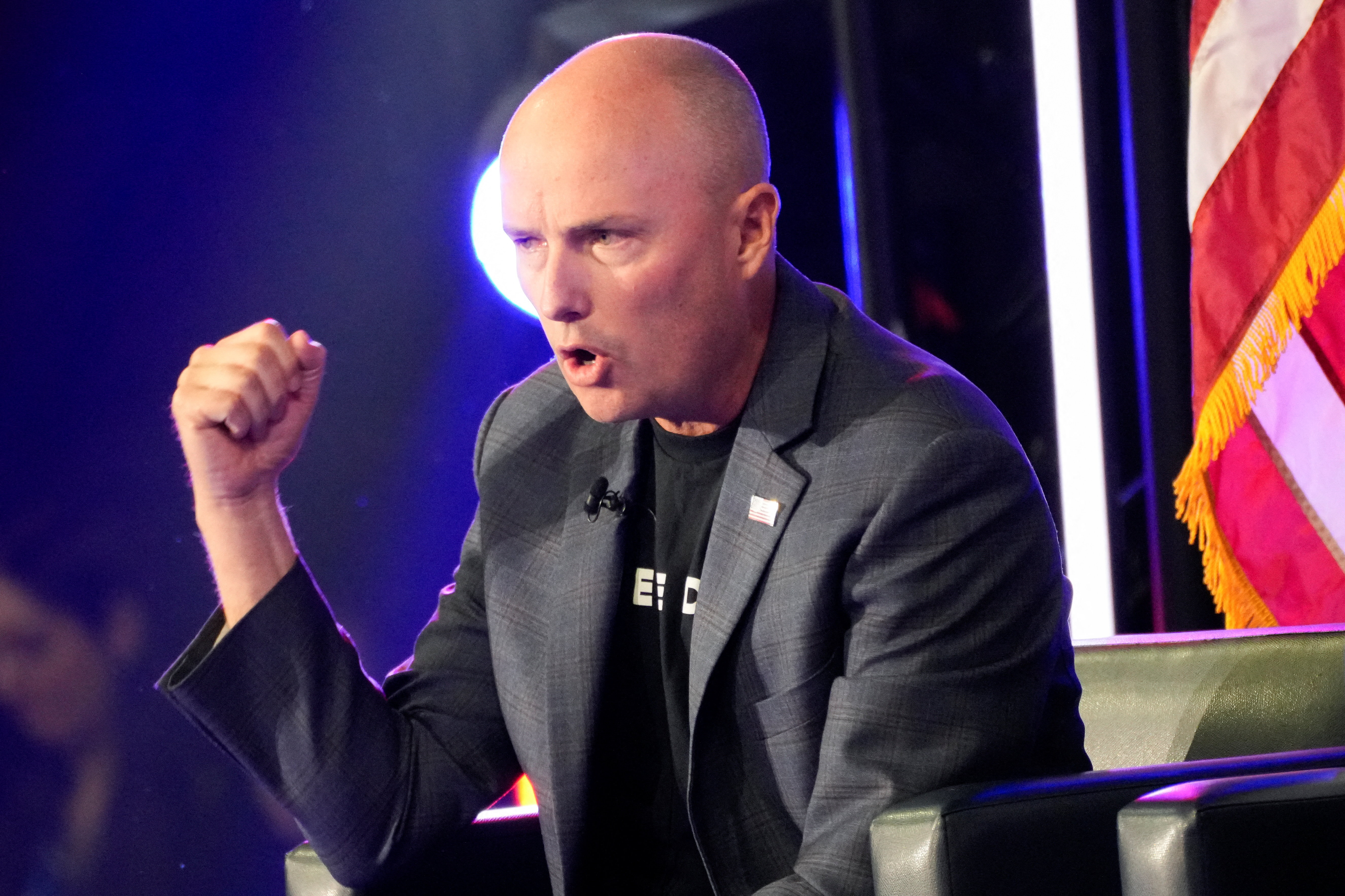 Utah Governor Spencer Cox speaks as he defends the state's right to decide if prediction markets constitute sports betting.