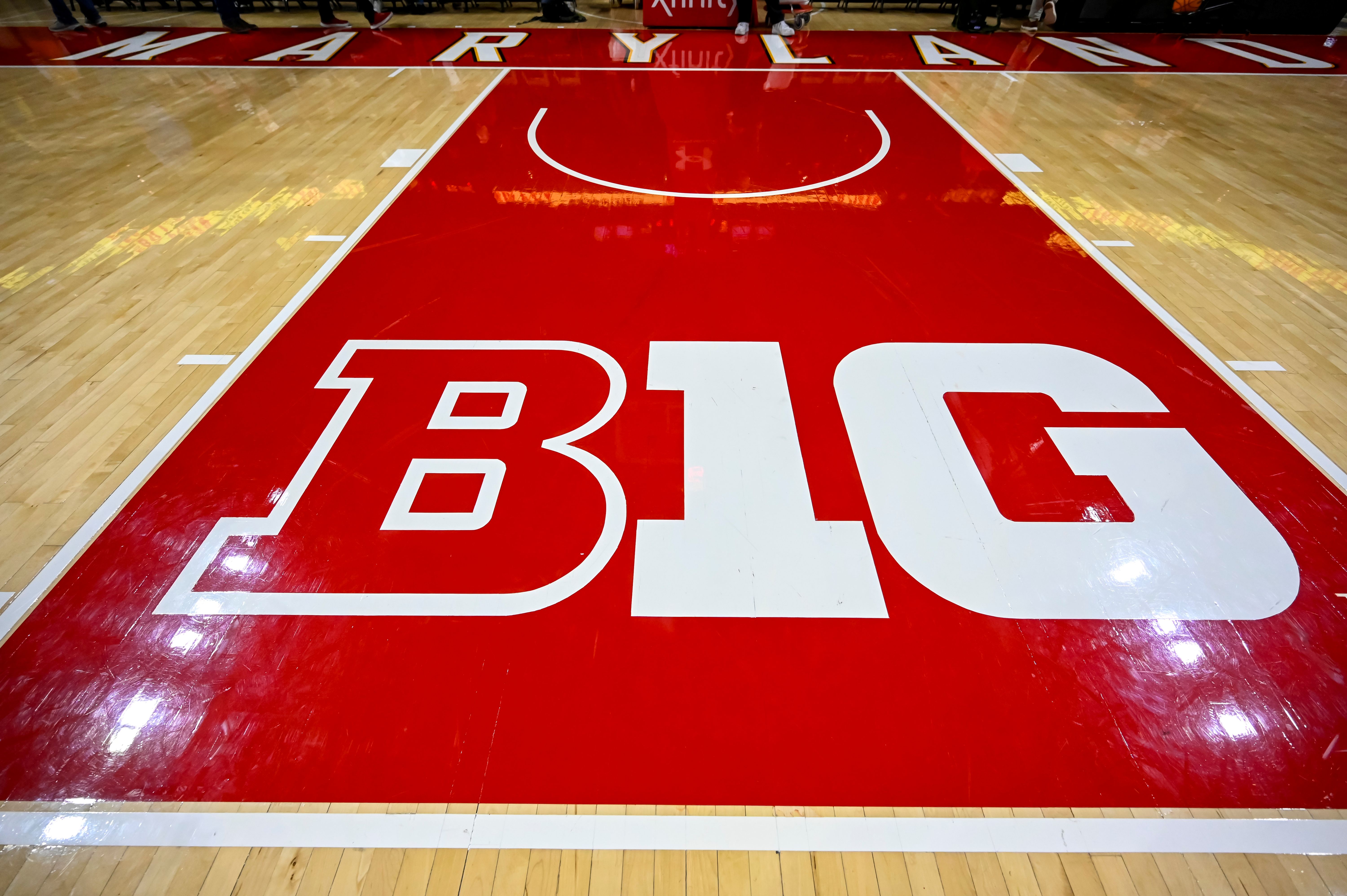 A general view of the BIG Ten logo before as we look at the conference encouring the banning of college player prop bets.